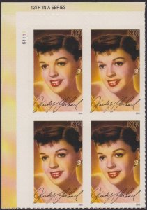 4077 Judy Garland Plate Block MNH