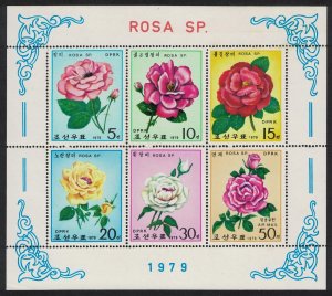 Korea Roses 6v Sheetlet 1979 MNH SG#N1837-N1842