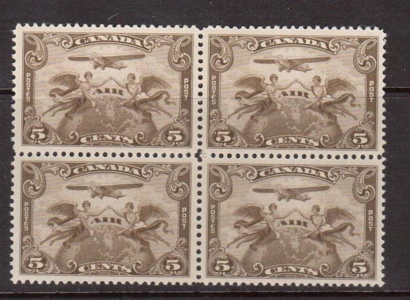 Canada #C1 XF/NH Gem Block