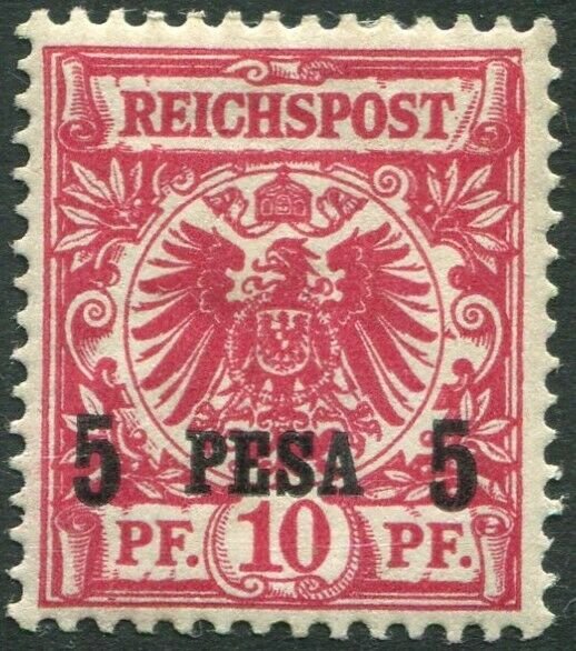 GERMAN EAST AFRICA-1893 5p on 20pf Carmine Sg 4 UNMOUNTED MINT V34740