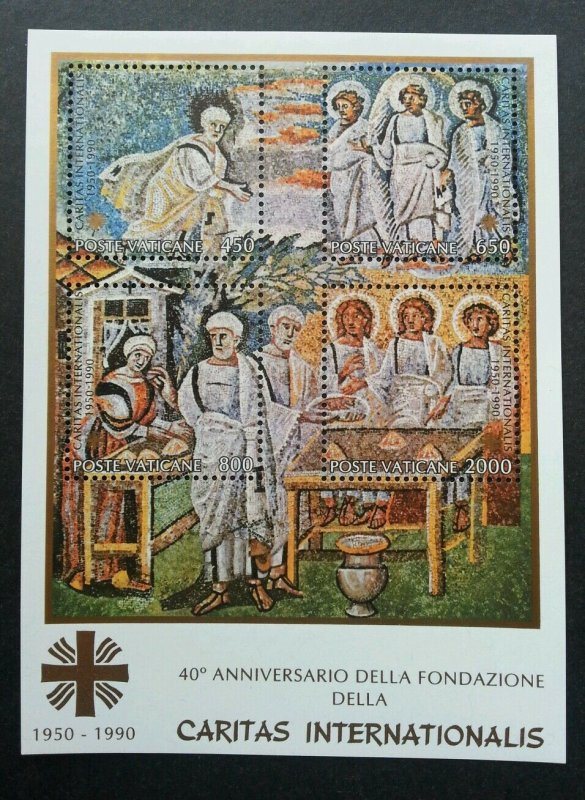 Vatican 40th Anniversary Of The Founding Of Caritas Internationalis 1990 (ms MNH