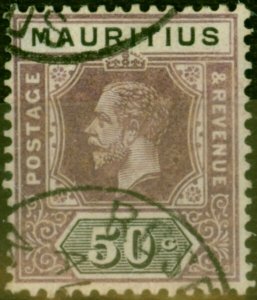 Mauritius 1920 50c Dull Purple & Black SG200 Fine Used