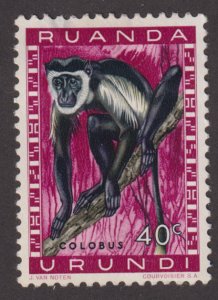 Ruanda - Urundi 139 Black-and-White Colobus 1959