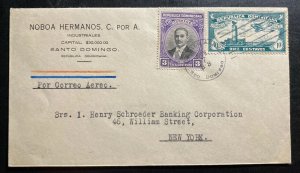 1930s St Domingo Dominican Republic Airmail Commercial Cover To New York USA