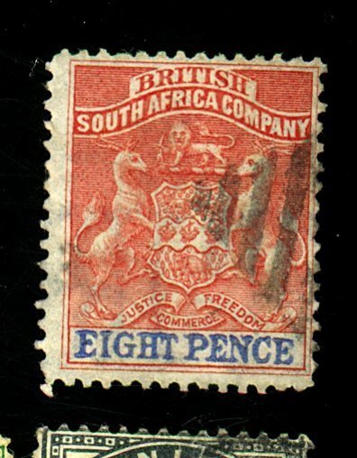 RHODESIA #8 USED FVF Cat $24