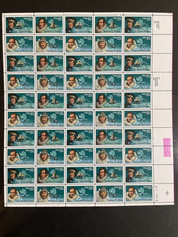 1988 sheet Antarctic Explorers Sc# 2386-2389