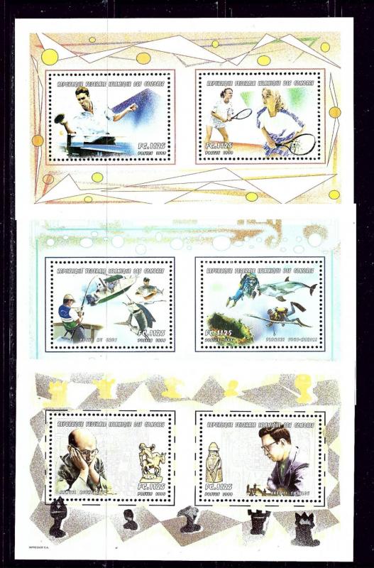 Comoro Is 958-60 MNH 1999 Sports souvenir sheets