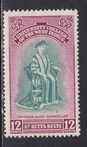 St. Kitts & Nevis # 106, University of the West Indies, LH, 1/3 Cat.