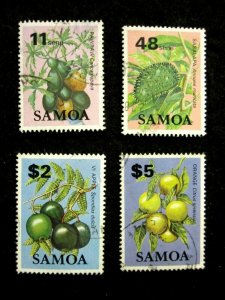 SAMOA - SCOTT# 606,613,616,618 - USED - CAT VAL $10.60