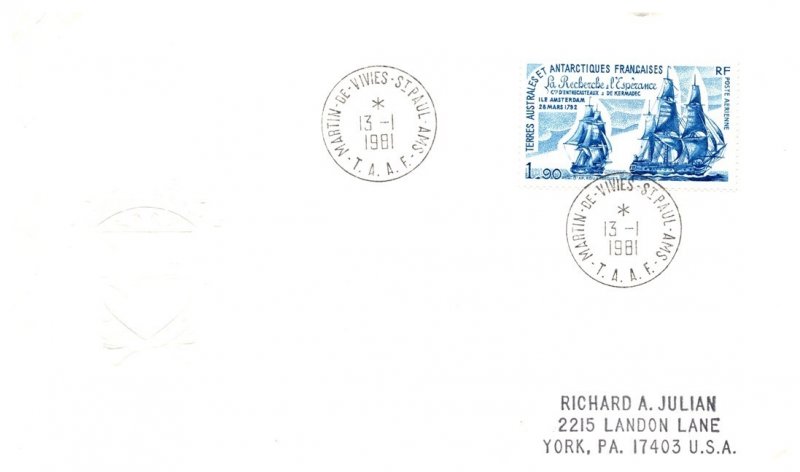 French Southern and Antarctic Terr., Polar, Worldwide First Day Cover