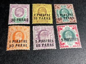 Great Britain Offices in Turkey Scott 26-31 Mint