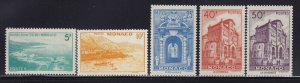 Monaco Scott # 228 - 232 set VF OG mint Lightly Hinged scv $ 70 ! see pic !