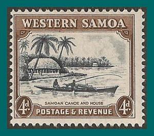 Samoa 1935 Canoe, MLH 170,SG184