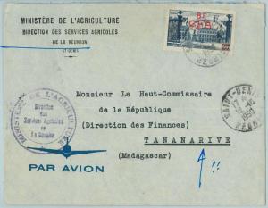 67325 -  FRENCH COLONIES: REUNION - Postal History - COVER to MADAGASCAR! 1950