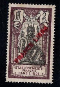 FRENCH INDIA  Scott 117 Unused Overprinted Brahma stamp 1941