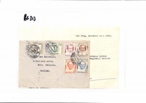 NETHERLANDS Den Haag GB Cheshire Hale Cover STAMP EXCHANGE 1946 BF313