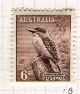 AUSTRALIA; 1937 early GVI Pictorial issue Mint hinged Shade of 6d. value