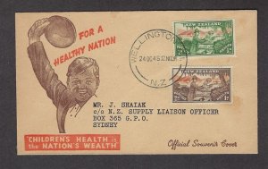 1946 New Zealand B28-9 Children Health FDC