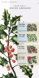 GB 2014 - Post & Go Winter Greenery  Flora III  Stampex MNH Collectors pairs