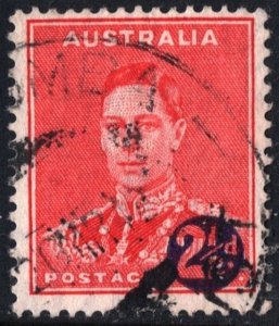 Australia SC#188 2½d on 2d King George VI: Surcharged (1941) Used