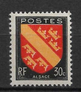 France 1946,French Heraldic,Coat of Arms of Alsace,Scott # 563,VF MNH** (RMD-8)