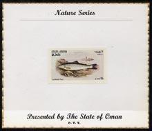 Oman 1972 Fish (Lochleven Trout) imperf (10b value) mount...