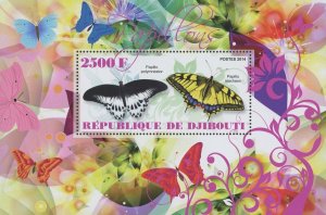 Butterflies Papilio Polymnestor Papilio Machaon Souvenir Sheet Mint NH