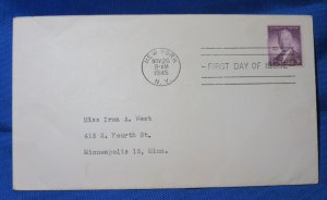 USA Scott 937 FDC Alfred E. Smith 1945 3 cent