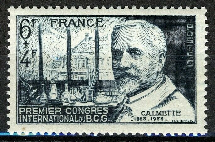 France 1948, 6+4 Fr Albert Calmette, discoverer BCG vaccine VF MNH, Mi 825