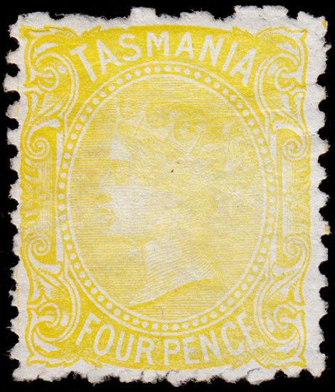 Tasmania Scott 64, Perf. 11.5 (1883) Mint LH OG F-VF, CV $80.00 M