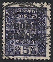 DANZIG Poland  Sc 1K20 5g Eagle Used VF