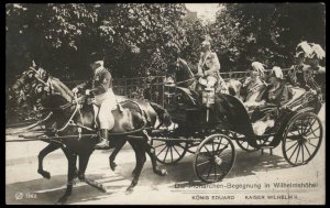 German Britain Empire Kaiser Wilhelm II King Britain Edward VII RPPC USED G96067