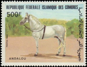 Comoro Islands #579-586, Complete Set(8), 1983, Horses, Never Hinged