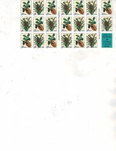 Botanical Prints 32c US Postage Booklet of 20 stamps #31226-27 VF MNH