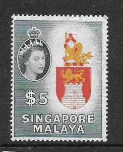 SINGAPORE (PP1101B) QEII  $5.00 SG 52  MNH