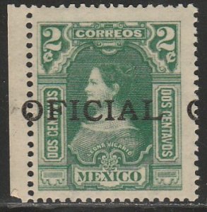 MEXICO O76, 2¢ (NOT ORIGINAL) OFFICIAL Indep Cent SINGLE UNUSED H OG VF (1349)