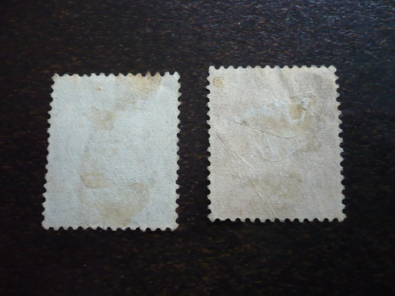 Stamps - Burma - Scott# 2, 4 - Used Partial Set of 2 Stamps