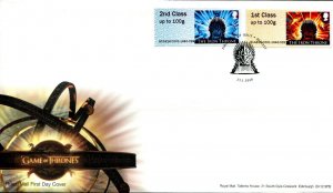 HERRICKSTAMP GREAT BRITAIN UNL Game of Thrones Post & Go FDC