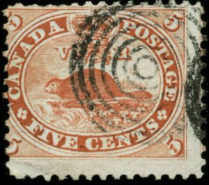 Canada Scott #15 Used  Listed SG #31 in Colony of Canada