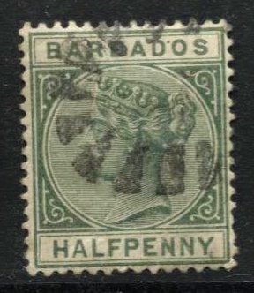 STAMP STATION PERTH -Barbados #60 QV Definitive Used - Perf.14 - Wmk.2 CV$2.25