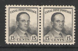 US/Canal Zone 1928-40 Sc# 111 MNH VG/F - Horizontal pair Smith