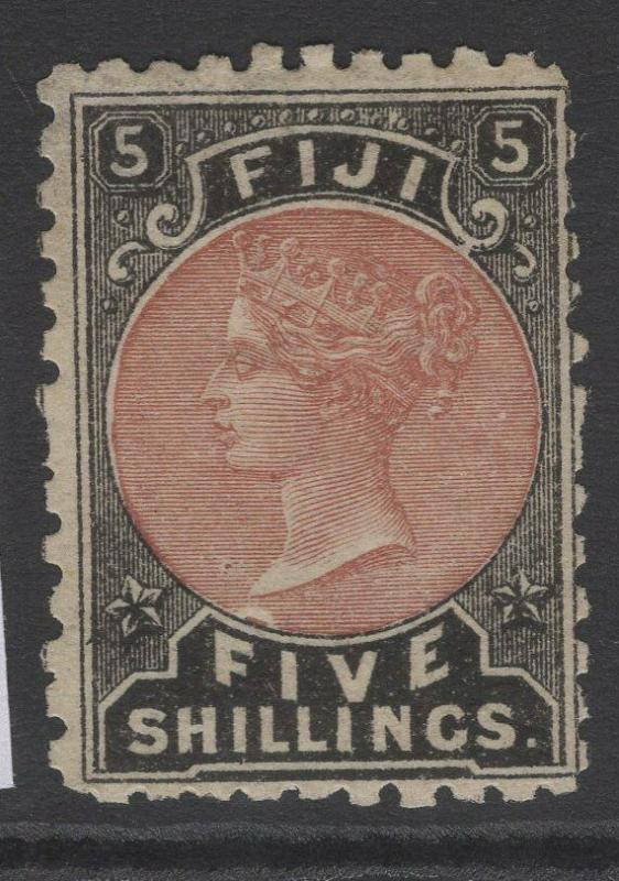 FIJI SG69 1882 5/- DULL RED & BLACK MTD MINT