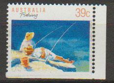 Australia SG 1179a FU - booklet stamp bottom right imperf...