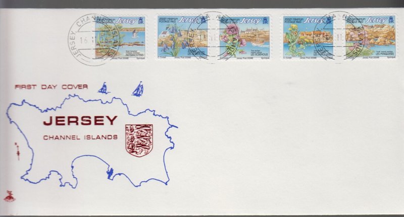 Jersey 2006,  Offshore Reefs dated reprints,  set of 5,  on FDC