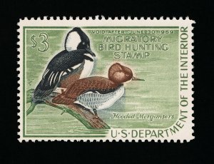 AFFORDABLE GENUINE SCOTT #RW35 VF-XF MINT OG NH 1968 FEDERAL DUCK STAMP #13298