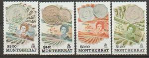 Montserrat SG 907 - 910 set of 4  MLH - Currency