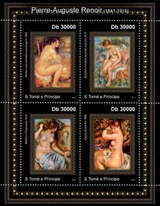 SAO TOME - 2011 - Pierre-Auguste Renoir - Perf 4v Sheet - Mint Never Hinged