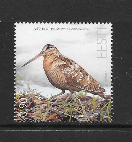 BIRDS - ESTONIA (2021) WOODCOCK MNH