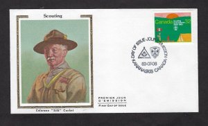 1983 Canada Scouts XV World Jamboree FDC Colorano silk