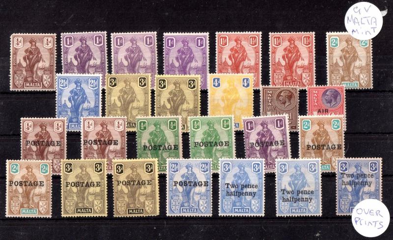 Malta KGV mint unchecked collection x 26 values WS6346